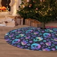 thumbnail image 6 of Lsque Skull flower cute Print Christmas Tree Skirt, Tree Skirt with Ties or Velcro, Perfect for Holiday Decorations, Halloween, and New Year-48", 6 of 7