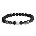 thumbnail image 1 of yeacher Elegant Magnetic Anklet with Matte Stone, Featuring #9 White Turquoise, Multiple Color Options, Lightweight 18g Design, 1 of 6