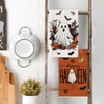 thumbnail image 5 of Sm:)e Orange Pumpkin Ghost Bat Halloween Dish Towels Set of 4, 18x26 Inch,Seasonal Holiday Hand Towels for Kitchen and Dining Table, 5 of 6