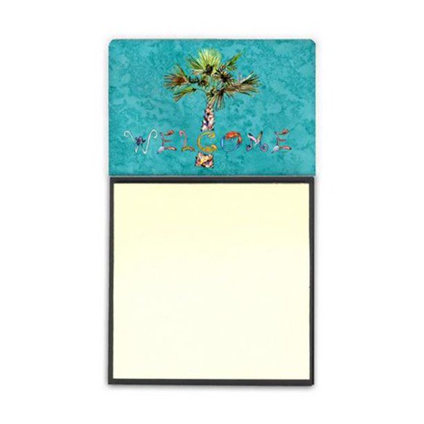 Palm Tree On Teal Sticky Note Holder