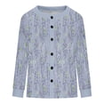 thumbnail image 5 of Puntoco Chaqueta Tipo Cárdigan Informal Con Botones Y Estampado Navideño Para Mujer, 5 of 5