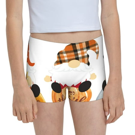 Pofeuu Autumn Gnomes Print Soft Cotton Girls Boyshort panties Toddler Underwear-Medium