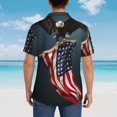 thumbnail image 4 of Fotbe American Flag Camisa Hawaiana para Hombre Unisex – Camisa Casual de Verano con Botones de Manga Corta de Algodón y Lino,X-Large, 4 of 7