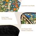 thumbnail image 5 of FORMRS Makeup Bag Travel Cosmetic Organizer for Women Fold Flat Zipper Pouch with Handle, Orange Floral Garden, 5 of 8