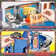 thumbnail image 4 of Caunedy 2-in-1 Large City Action Toddler Playset,Transform Track Toy with Cars,Hospital & Police Station,Birthday Gifts for Kids 1-8 Years Old, 4 of 7