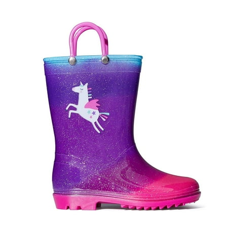 

Bocca Kids Colorful Unicorn Rain Boots for Toddler Girls Sizes 2