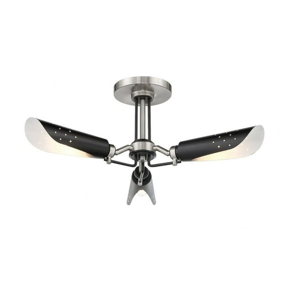 P1693-691-George Kovacs Lighting-Turbine - 3 Light Semi-Flush Mount