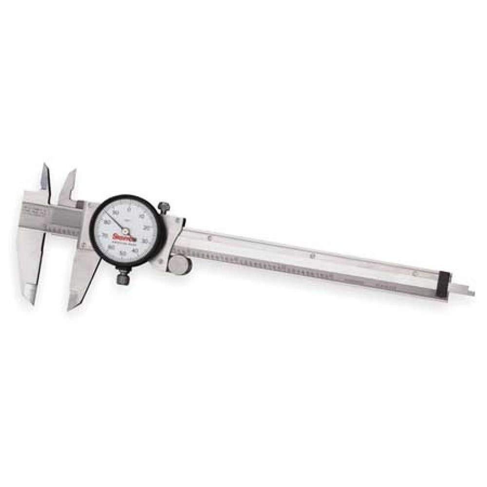 STARRETT 12012 Dial Caliper,12 In,White Dial