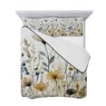 thumbnail image 7 of Watercolor Botanical Floral Full Size Down Alternative Comforter, Lightweight Comforter Quilt Bedding Set with Pillow Shams Farmhouse Garden All Seasons Bed Comforter Duvet Insert 78"x90", 7 of 7
