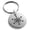 Silver, variant on Rose Gold Stainless Steel Evergreen Compass Snowflake Engraved Small Medallion Circle Charm Keychain Keyring