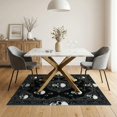 thumbnail image 3 of ODIKA 5'x7' Washable Area Rug Ghost Horror Vintage Faces Border Scroll Gothic Skull Refined Structured for Dining Room, Under Table, Home Office, Non-Slip Chair-Friendly, 3 of 7