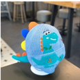 thumbnail image 1 of Gorro para niños, otoño e invierno, lindo y súper lindo gorro de lana de punto con dinosaurio para niños y niñas, protección para los oídos a prueba de viento, gorro grueso y cálido, 1 of 6
