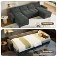 thumbnail image 5 of U-Shaped Sectional Sleeper Sofa Bed 105", Pull-Out Bed with 5-Position Reclining Backrest, Reversible Chaise with 2 Storage Compartments & Built-In USB Port, Space-Saving Living Room Furniture, 5 of 9