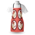thumbnail image 4 of Vintage Woman Apron, Vintage Fashion Girl Portraits with Makeup Perfume and Cigarette, Unisex Kitchen Bib with Adjustable Neck for Cooking Gardening, Adult Size, White Black and Coral, by Ambesonne, 4 of 4