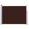 Patio Retractable Side Awning 47.2"x196.9" Brown