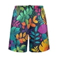thumbnail image 2 of Men’s Sleep Shorts Relaxed Fit Lounge Pants with Pockets Mens Pajama Loungewear Home Wear Comfort Brightly Colored Leaves Medium, 2 of 7