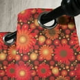 thumbnail image 3 of Ambesonne Floral Grommet Curtain, Vivid Botanical Gerbera Art, 50" x 84", Dark Green Vermilion, 3 of 6