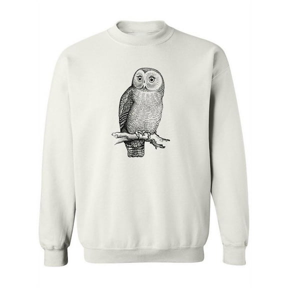 Owl Drawing Sweatshirt Women -Image by Shutterstock, Female Medium