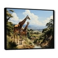 thumbnail image 2 of Designart "Rift Valley Charm In Africa I" Animals Floater Framed Wall Art Living Room, 2 of 7
