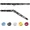 Black, variant on BLUEWING Adjustable Bent Rod Butt Heavy Duty Aluminum Alloy Rod Butt with Adjustable Angles at 0°, 30°, and 60° for Offshore Fishing, Up to 800lb Test, #4 Long Gold