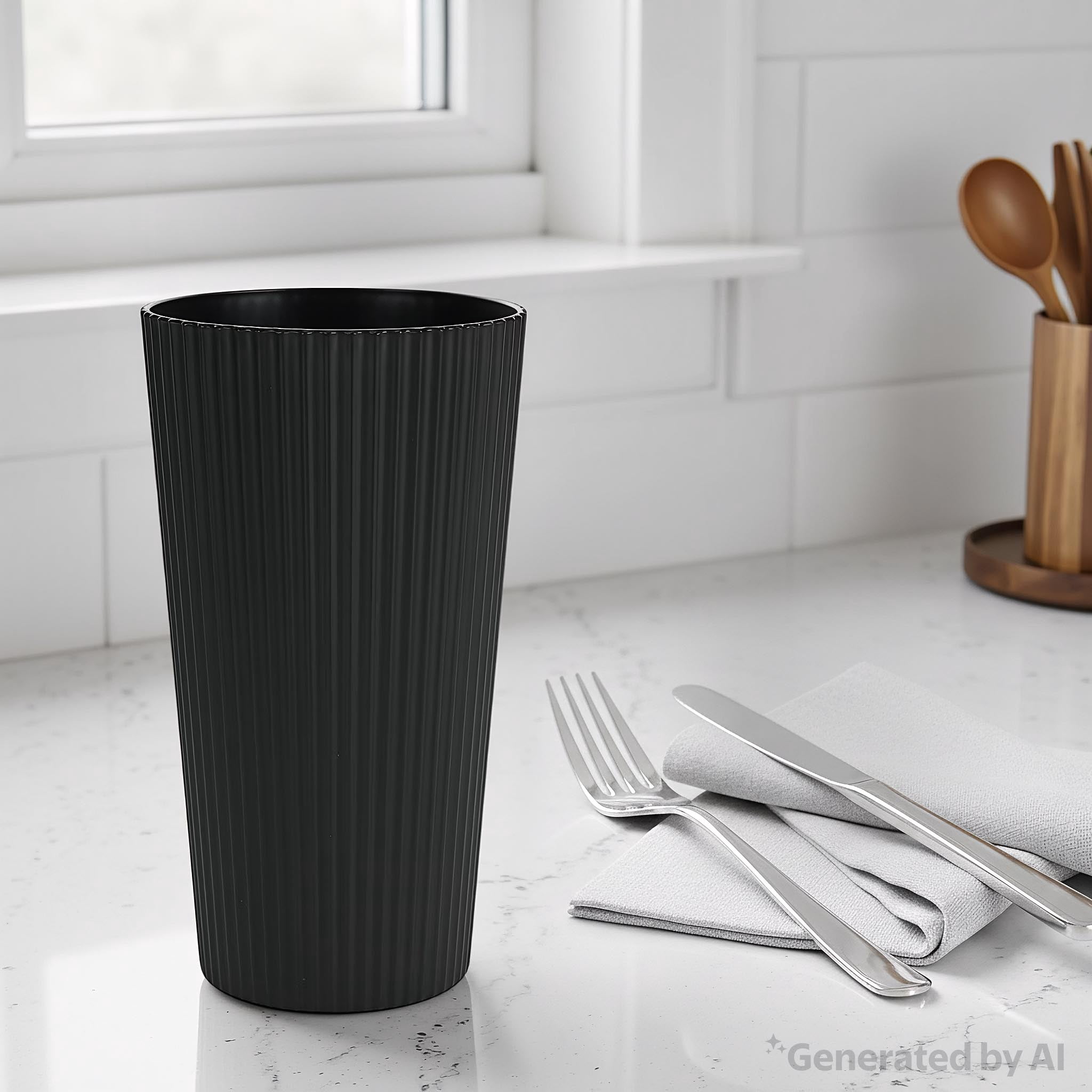 Mainstays - Black Eco-Friendly Recycled Plastic Beverage Tumbler, 26-Ounce
