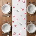 thumbnail image 6 of Valentine's Day Table Runner - 90 Inch Long, Kitchen Dining Table Runner Dresser Scarves, Cartoon Love Rose Floral Envelope Farmhouse Decor for Coffee Tables Wedding Party Banquet, 6 of 8
