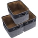 thumbnail image 1 of Contenedores de almacenamiento para armario [paquete de 3] cestas de almacenamiento plegables, cajas de almacenamiento de tela con asas de algodón, organizador para estante de guardería, armario,, 1 of 5