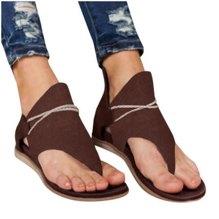 

Thong Flat Sandals Women Girls Dressy Casual T Strap Gladiator Sandals Open Toe Ankle High Flat Dress Flip Flop Sandal Shoes for Summer Beach Travel Wedding