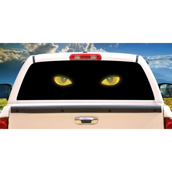 CAT EYES Rear Window Graphic truck view thru vinyl decal back