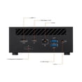 thumbnail image 4 of ASUS PN63-S1 Mini PC Barebone with Intel Core i3-1115G4, up to 64GB DDR4 RAM, Two M.2 SSD Plus One 2.5-inch HDD, WiFi 6, Bluetooth, USB-C with VESA Mount (PN63-S1-BB3000XFD), 4 of 11