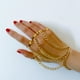 thumbnail image 4 of Moda Punk anillos pulsera Metal Unisex capas Vintage muñeca cadena regalos para el Día de San Valentín joyería de fiesta con 5 anillos cadena de mano Oro Yinane Pulsera punk, 4 of 8