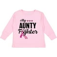 thumbnail image 3 of Inktastic Breast Cancer Awareness My Aunty is a Fighter Boys or Girls Long Sleeve Toddler T-Shirt, 3 of 5