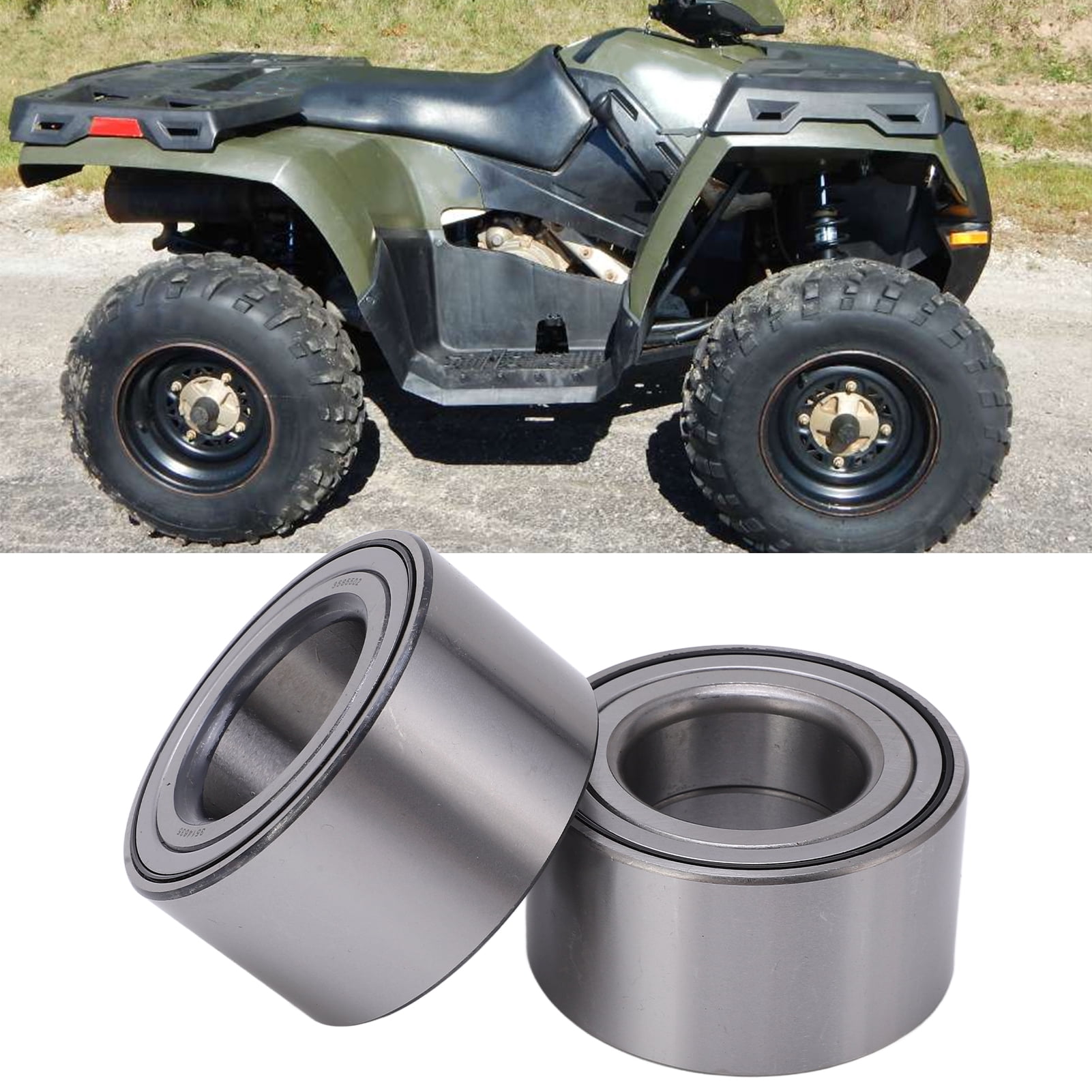 Rear Wheel Bearings Replacement Wheel Hub Ball Bearing, Strong Professional 2 Pcs Rear Wheel Ball Bearings Abrasion Resistant Anti Deformation for ATV