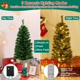 thumbnail image 4 of Harmijoy 2 PCS 4' Pre-Lit Potted Christmas Tree Artificial Entrance w/ 3 Lighting Modes, 4 of 9