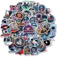 thumbnail image 1 of Paquete de 50 pegatinas espaciales JAMW impermeables para niños (astronauta, OVNI), 1 of 5