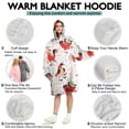 thumbnail image 5 of Wearable Oversized Blanket,White Chicken Folk Pattern Wearable Blanket Hoodie for Adults,Cozy Hooded Blankets with Super Pockets,Super Warm Fuzzy Pullover for Women & Men, 5 of 6