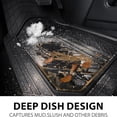 thumbnail image 4 of CAR GRAND Heavy Duty Rubber Car Floor Mats, Deep Dish Waterproof Car Mats All Weather, Universal Trim-to Fit Automotive Floor Mats for Car SUV Truck Van, Durable Floor Liners All Black, 4 of 10