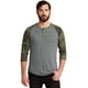 thumbnail image 1 of Camiseta estampada Alternative para hombre, 3/4 raglán, eco Grey/camo, XS Ropa alternativa 01989EA-EGCAM-XS, 1 of 1