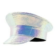 thumbnail image 4 of Accesorios de vestuario de sombrero de para la fiesta de baile Halloween Stage Performance Textura de plata, 4 of 8