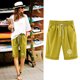 thumbnail image 2 of Mujeres Pantalones Cortos Casual, Cintura Elástica Día de la Independencia de la Impresión Pantalones Cortos con Cordón con Bolsillos para Verano Primavera de Uso Diario, Pantalones Cortos de Verano P, 2 of 4