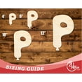 thumbnail image 3 of Unfinished Wood Balloon Letter P Shape 20" / 1/4", 3 of 3