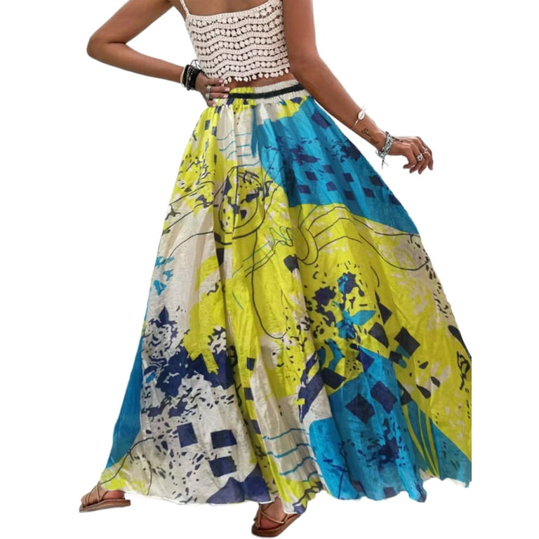 Ruffle geometric cheap skirt