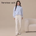 thumbnail image 3 of Women’s Fleece Jacket with Warm Lining – Stand Collar Zip-Up Sports Cardigan, Loose Fit Fall/Winter, 3 of 9