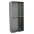 thumbnail image 6 of 12'' x 24'' Modern Wall-Mounted Double Shelf Shower Niche, Stainless Steel （Silver Gray）, 6 of 12