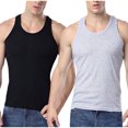 thumbnail image 2 of pstuiky Camisetas sin mangas para hombre, Pijama deportivo para hombre, para estar en casa, color liso, camiseta deportiva Tops elegantes para mujer l, 2 of 3