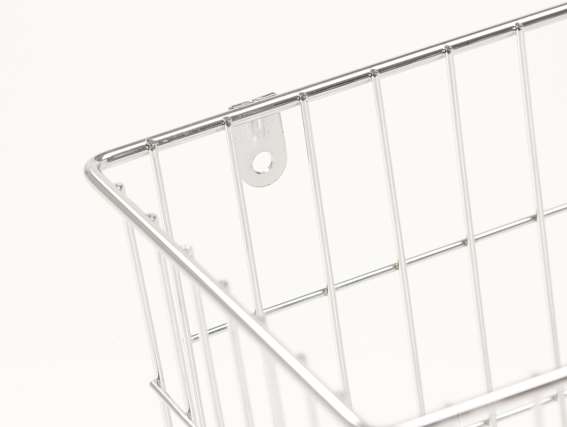 More Inside Large Wire Basket Durable Cabinet Organizer, Silver