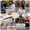 thumbnail image 4 of Garronmavis Large Quilted Duffle Bag for Women, Floral Weekender Travel Bag Overnight Bag with Zipper Pocket, Luggage Sleeve for Airplane Travel Multi-Use Carry On Shoulder Bag, 4 of 7