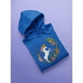 thumbnail image 3 of Magical Unicorn With Flowers  Hoodie Women -Image by Shutterstock, Female Small, 3 of 4