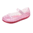 thumbnail image 2 of Fnooota Girls Jelly Sandals, Closed Toe Gifts Adjustable Strap Non Slip Summer Shoes Hot Pink Size 11（Little Kids), 2 of 7