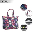 thumbnail image 3 of Flower Women's Large Weekend Travel Bag Moving Canvas Handbag Thick Double Layer Beach Weekend Travel Unisex Hospital Maternity Delivery with Toiletry Waterproof, 3 of 5